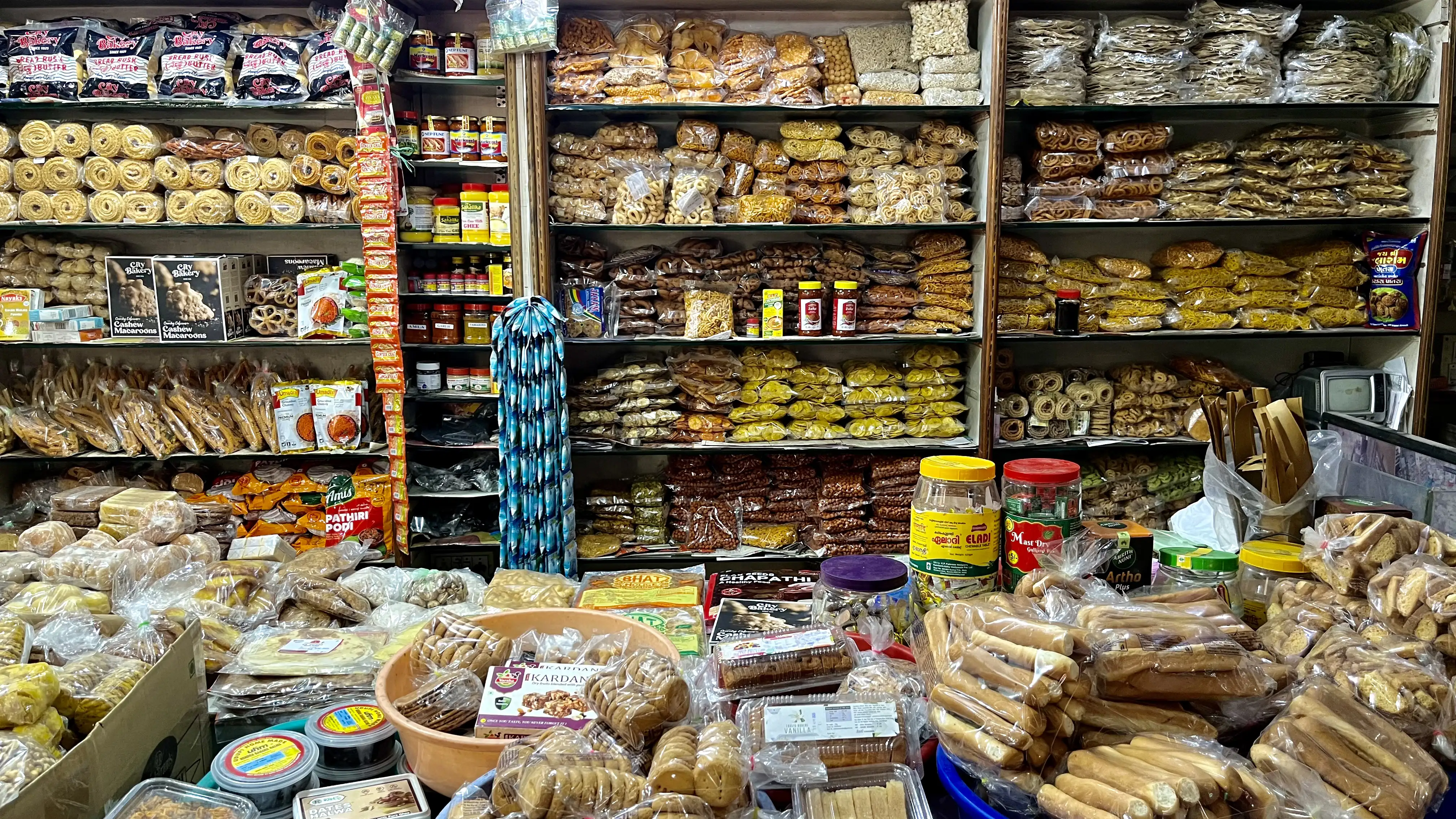 Inside Mangalore Store — well-stocked aisles